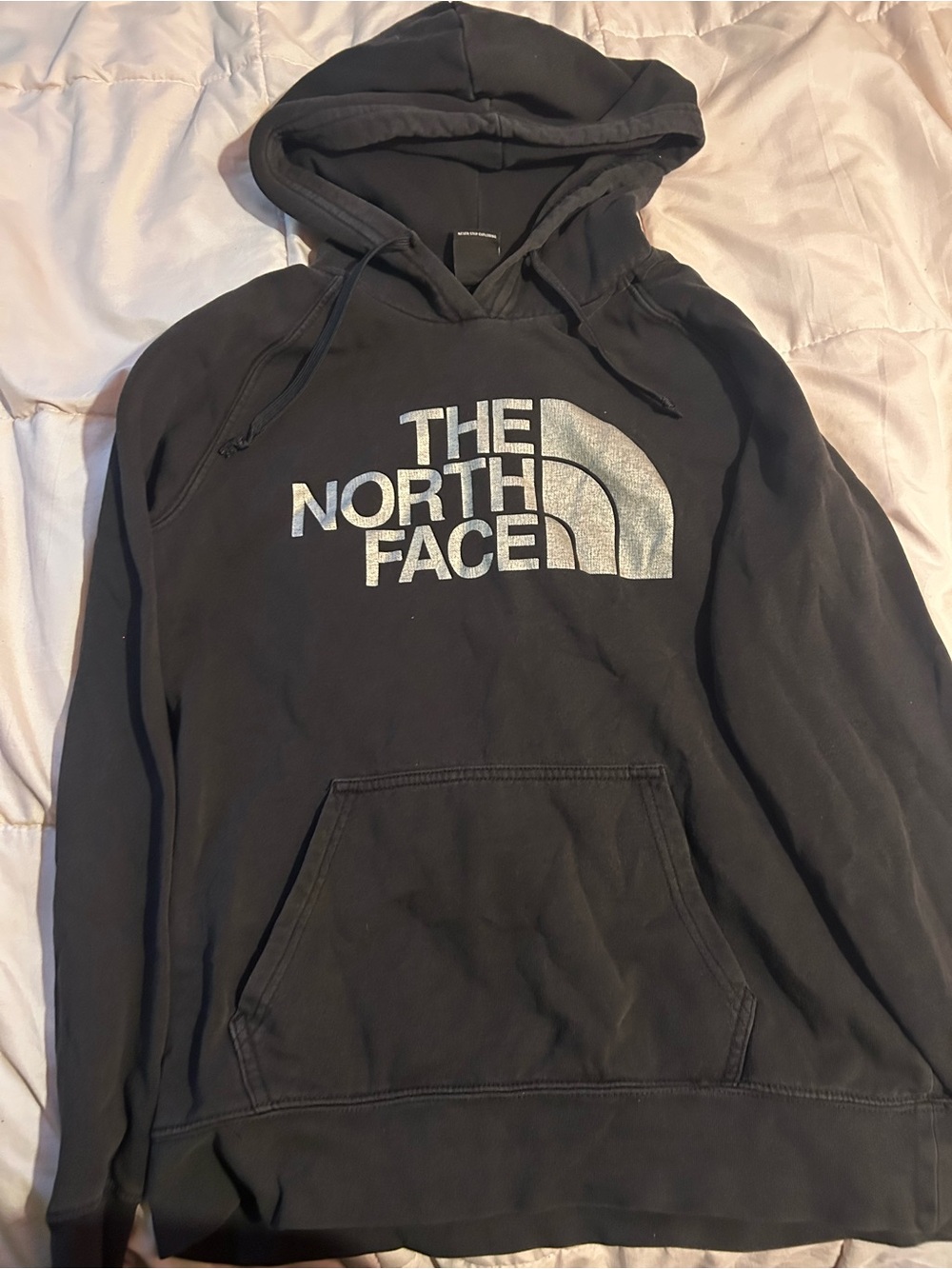 The North Face Black Hoodie with Silver Logo
